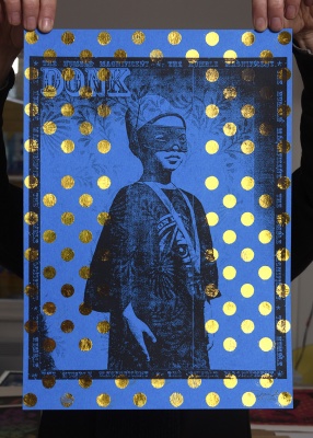 ''The Humble Magnificent (blue)'' limited edition screenprint by Donk