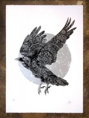 ''White Crow of Winter'' limited edition screenprint by 57 Design