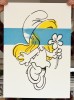 ''Smurfette Stripe'' limited edition screenprint by Carl Stimpson