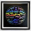 ''Dribble Nucleus'' screenprint on holographic paper by Choots
