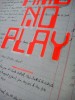 ''All work and no play 279'' screenprint on vintage ledger by Grow Up
