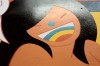 ''Funky Beach'' limited edition woodcut print by Roman Klonek