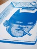 ''Batsmoker (blue)'' limited edition screenprint by Mister Edwards