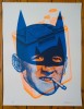 ''Batsmoker (blue & orange)'' limited edition screenprint by Mister Edwards