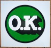 ''OK green'' limited edition screenprint by Mr Edwards