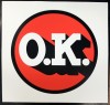 ''OK red'' limited edition screenprint by Mr Edwards