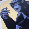 ''Eyeroll Chimpanzee - Yellow'' limited edition screenprint by Richard Pendry