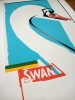 Swan Misprint (Blue) screenprint by Carl Stimpson