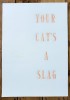 ''Feline Observations (large)'' limited edition letterpress print by David Vassie