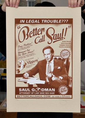 ''Better Call Saul'' screenprint by Barry D Bulsara