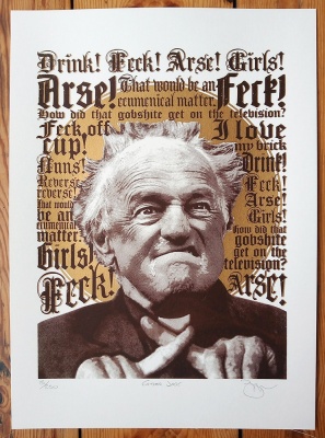 ''Father Jack'' limited edition screenprint by Barry Bulsara