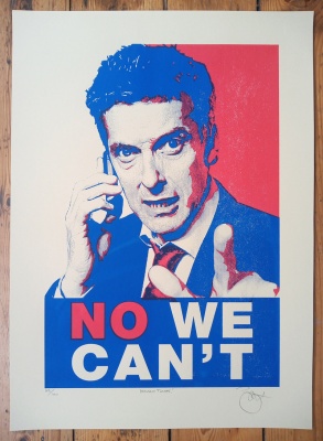''No We Can't'' screenprint by Barry Bulsara