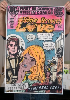 ''Time Travel Love'' limited edition screenprint by Leo Boyd