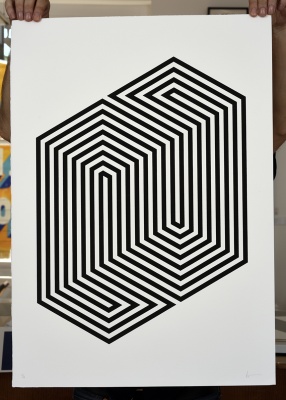 ''Static 2'' limited edition screenprint by Yann Brien