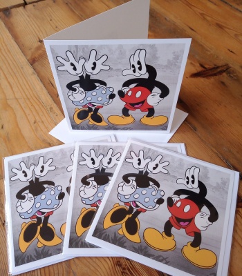 Pack of four ''Re-animated'' greetings cards