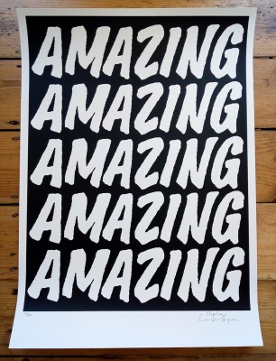 ''Amazing (Black)'' limited edition screenprint by Charlie Evaristo-Boyce