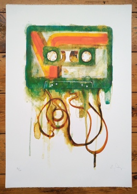 ''Cassette'' limited edition screenprint by Gavin Dobson