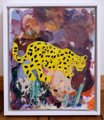 ''Prowling Leopard'' original painting by Gavin Dobson