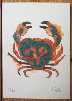 ''Mini Crab'' small screenprint by Gavin Dobson
