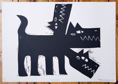 ''Cerberus'' limited edition screenprint by Dan Holliday