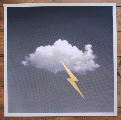 ''Little Fucking Cloud (Large)'' screenprint by Donk