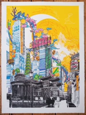 ''Big trouble in Chinatown'' limited edition screenprint by Donshi