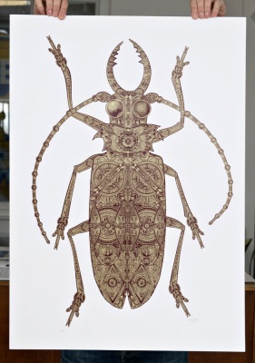 ''The Golden Beetle'' limited edition screenprint by 57 Design