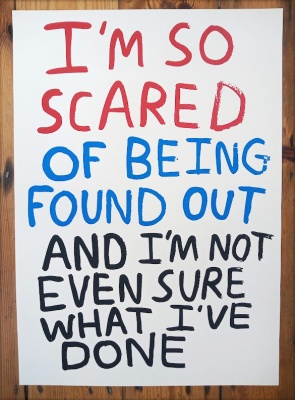 ''I'm so scared...'' limited edition screenprint by Babak Ganjei