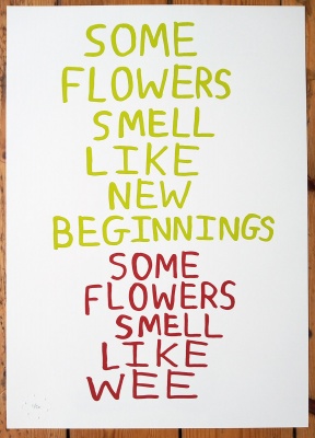 ''Some Flowers'' limited edition screenprint by Babak Ganjei