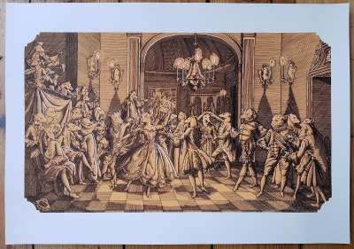 ''The Feline Masquerade'' limited edition screenprint by Daniel Hosego