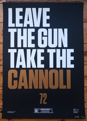 ''Leave the Cannoli'' screenprint by Inkcandy
