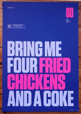 ''Four Fried Chickens'' screenprint by Inkcandy