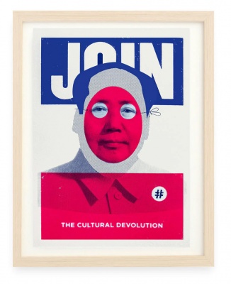 ''Join the Cultural Devolution - Mao'' screenprint by Heath Kane