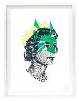 ''Rich Enough to be Batman - Lizzie Green Flag edition'' screenprint by Heath Kane