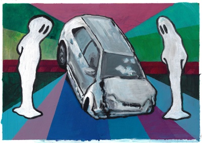 ''Ghost in the machine'' giclee print by Pascal Rousson and Genevieve Closuit with KEELERTORNERO