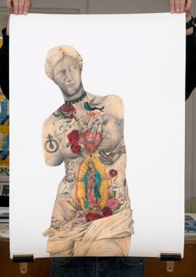 ''Tattooed Venus'' limited edition giclee print by Jose Madrid