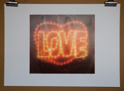 ''Love (Black)'' limited edition screenprint by Paula MacArthur