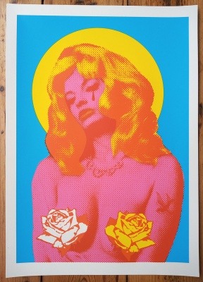 ''Our Lady of the Small Ads'' limited edition screenprint by Mister Edwards