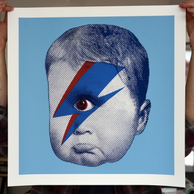 ''Bowie Baby Cyclops'' limited edition screenprint by Mr Edwards