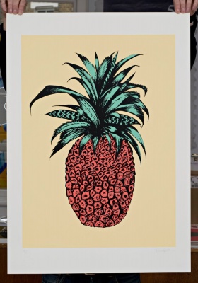 ''Pineapple (Yellow)'' limited edition screenprint by Emily Newson