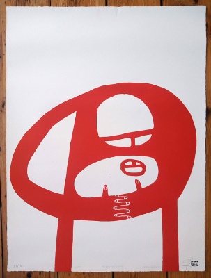 ''Fatherhood'' limited edition woodcut print by John Pedder