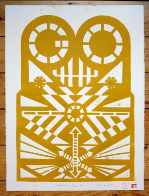 ''Go'' limited edition woodcut print by John Pedder