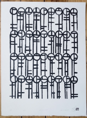 ''Individuals'' limited edition woodcut print by John Pedder