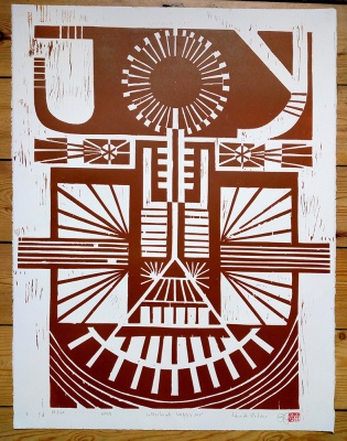 ''Joy'' limited edition woodcut print by John Pedder