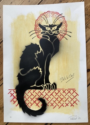 Blek le Chat stencil by Mark Perronet