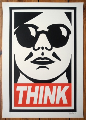 ''Think'' limited edition screenprint by Mark Perronet