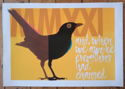 ''Blackbird MMXXI'' limited edition screenprint by Richard Pendry