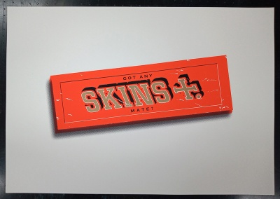''Skins (Orange)'' limited edition screenprint by Richard Pendry
