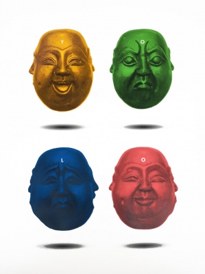 ''YOLO Buddhas'' limited edition screenprint by Richard Pendry