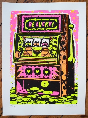 ''Be Lucky!'' limited edition screenprint by Ben Rider
